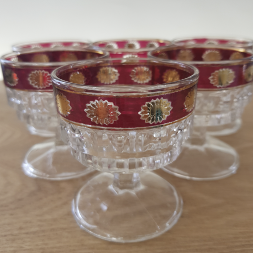6 Copas Vidrio Vintage – Bélgica