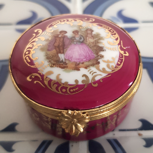 Pastillero Grande Porcelana Limoges
