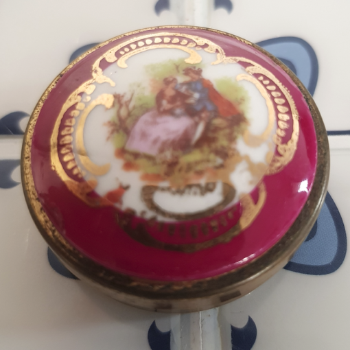 Pastillero Miniatura Porcelana Limoges