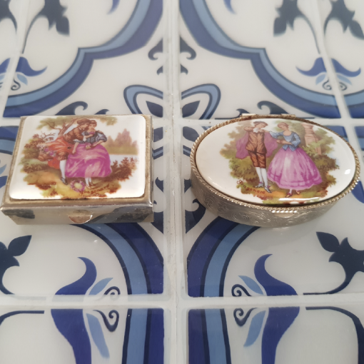 Juego Pastilleros Miniatura Porcelana Limoges