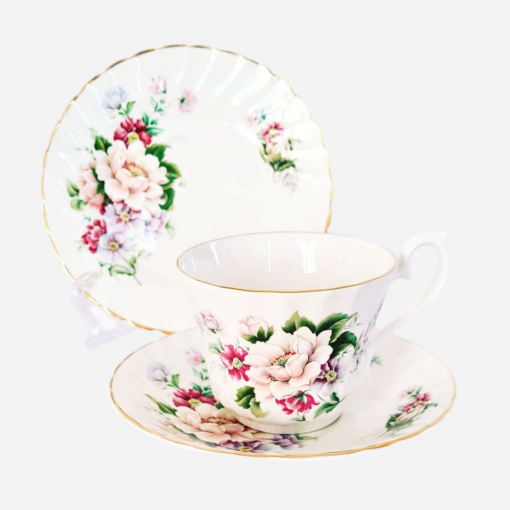 Trío de Té Porcelana Kendal-Inglaterra