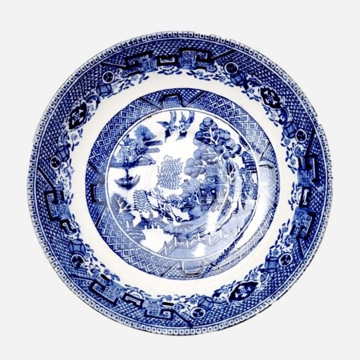 Dúo de Té Inglés Old Willow Blue Midwinter Burslem - Imagen 3