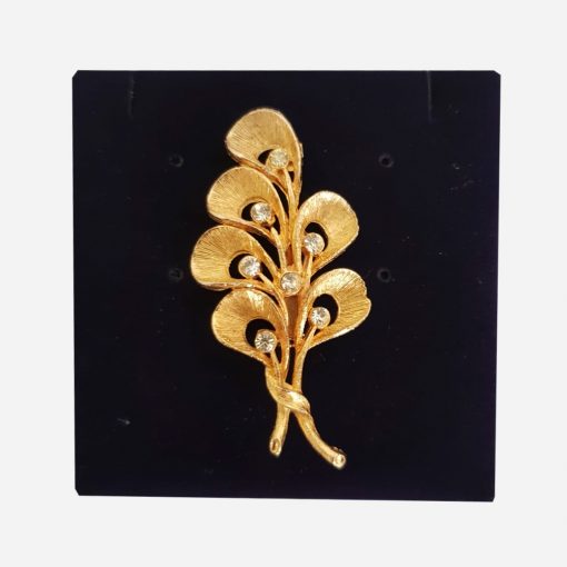 Broche Dorado-Strass Vintage
