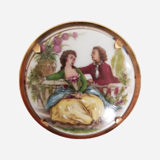 Broche Bañado en Oro-Porcelana Limoges