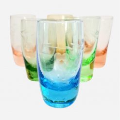 6 Vasos Shot Vidrio-Vintage