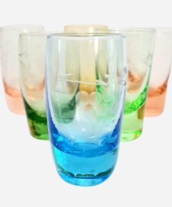 6 Vasos Shot Vidrio-Vintage