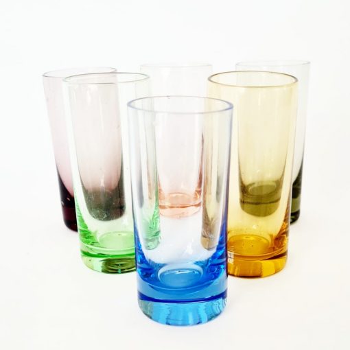 6 Vasos Shot Vidrio-Vintage