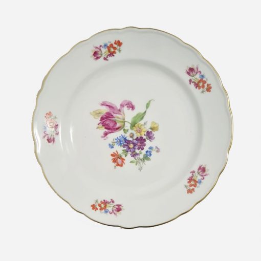 Plato Pan/Torta Diseño Floral Porcelana Bavaria