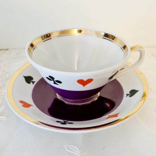 Dúo de Té Porcelana Polaca Chodziez - Imagen 3