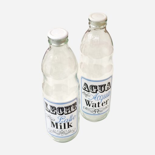 Botellas Agua-Leche
