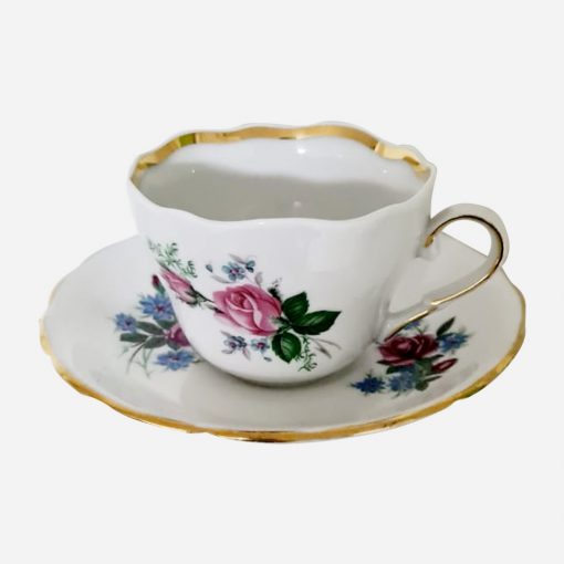 Dúo de Té Tacita Alemana-Platito Inglés