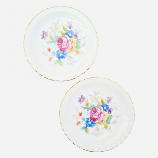 Par Mini Platitos Porcelana Checa