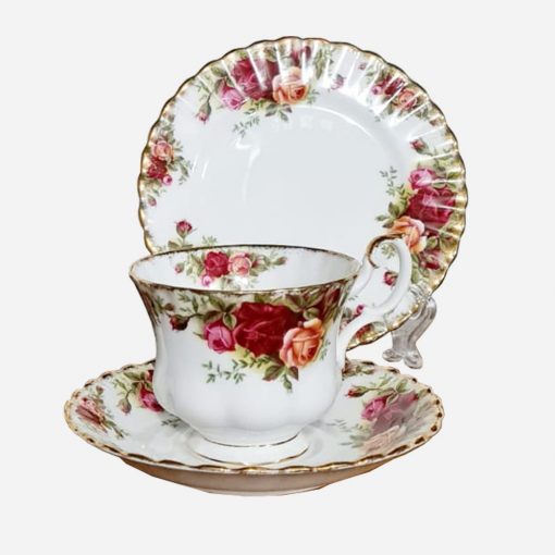 Trío de Té Royal Albert Old Country Roses