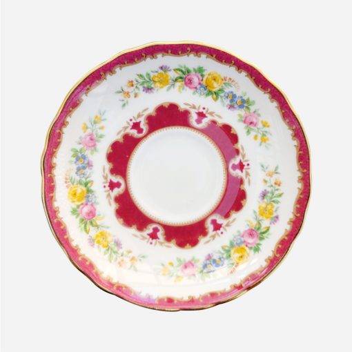 Plato de Té Staffordshire Tunis Red