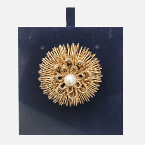 Broche Dorado Perla Sintética '70