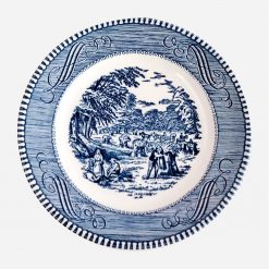 Plato de Pan Harvest Currier & Ives Blue by Royal '70