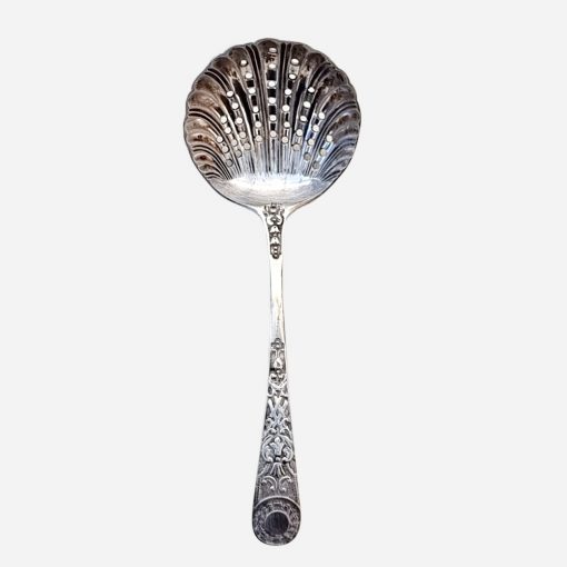 Cucharita Colador Inglesa Bañada en Plata