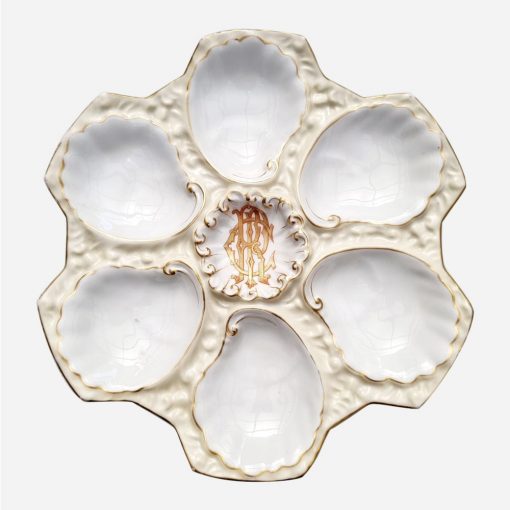 Plato para Ostras Porcelana Francesa Guerin Limoges
