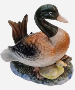 Figura Decorativa de Porcelana Pato Silvestre