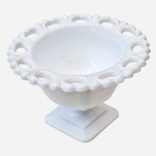 Copón Milk Glass