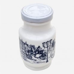 Frasco Inglés de Opalina Blue & White