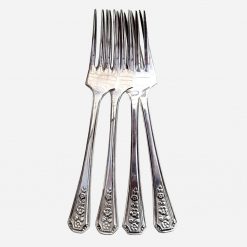 Set 4 Tenedores de Postre Ingleses bañados en plata