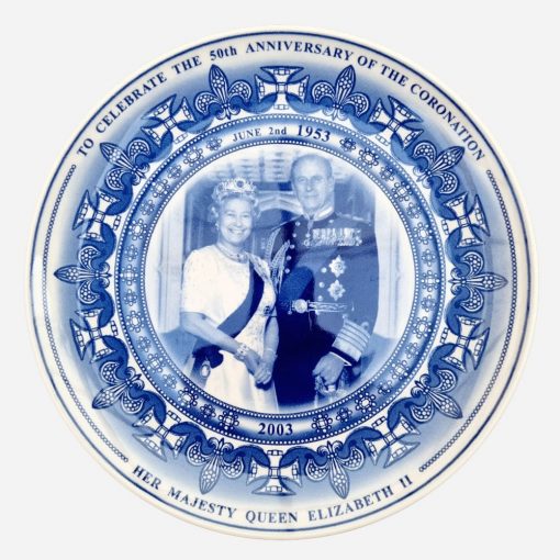 Plato Wedgwood Conmemorativo Queen Elizabeth II Golden Jubilee 2003