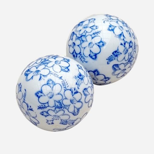 Par de Esferas Decorativas Porcelana China