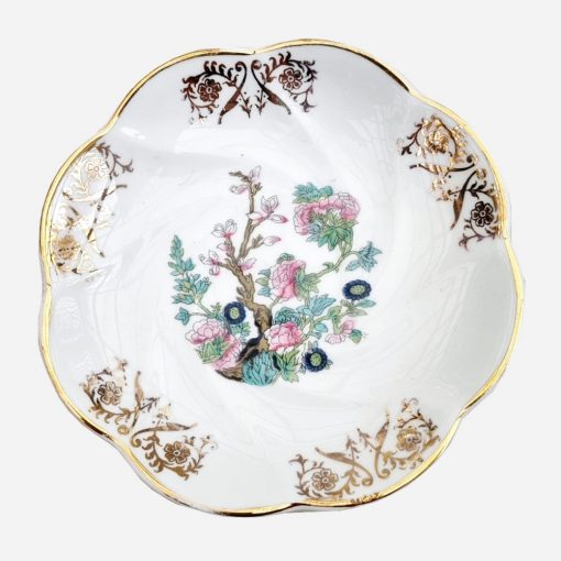 Taza de Té Indian Tree Inglesa sin sello dorada al oro 22 kt - Imagen 2