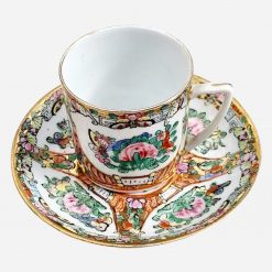 Taza de Café Porcelana China Rose Medallion Pender & Peony