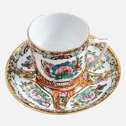 Taza de Café Porcelana China Rose Medallion Pender & Peony