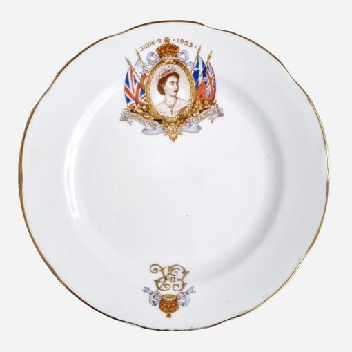 Plato Conmemorativo Coronación Queen Elizabeth II 1953