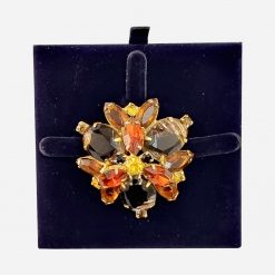 Broche Vintage Cristal Ámbar