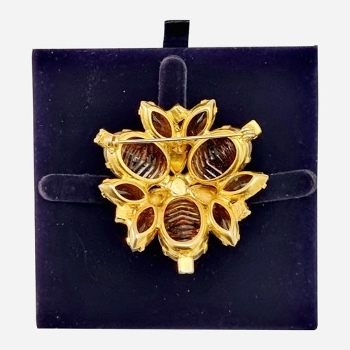 Broche Vintage Cristal Ámbar - Imagen 2