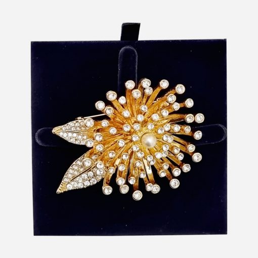 Broche Ann Klein Dorado Circones - Perlas Sintéticas