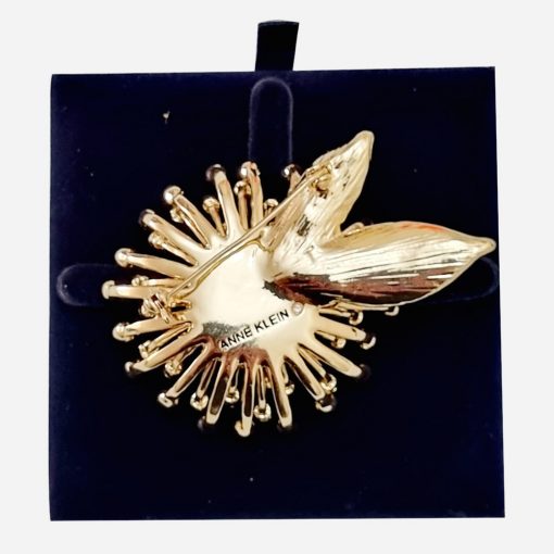 Broche Ann Klein Dorado Circones - Perlas Sintéticas - Imagen 2