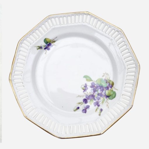 Plato Galletero Octogonal Porcelana Hackefords Suecia