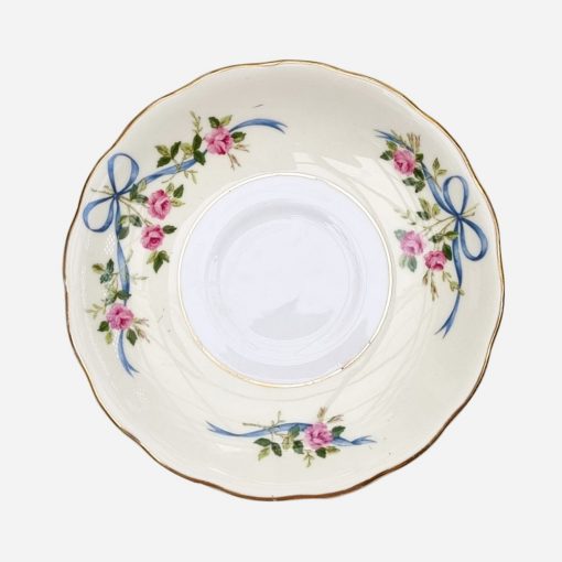 Dúo de Té Inglés Colclough Vintage Flowers & Ribbons - Imagen 3