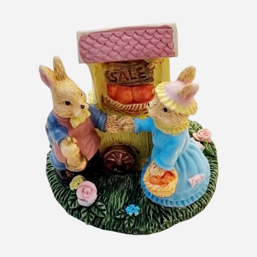 Figura Decorativa Biscuit Sr y Sra Rabbit