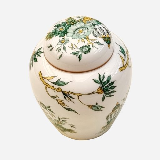 Mini Potiche Inglés Diseño Oriental/Crown Staffordshire Koowloon