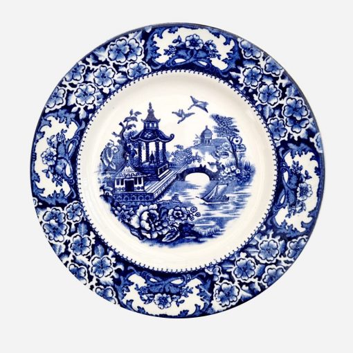 Plato de Pan Inglés Chinoiserie Blue & White