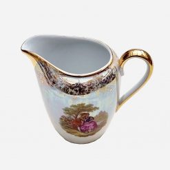 Jarro Porcelana Bavaria Tornasol Escena Galante