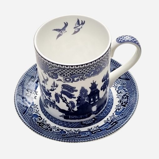 Tazón Inglés Willow Blue con plato Churchill