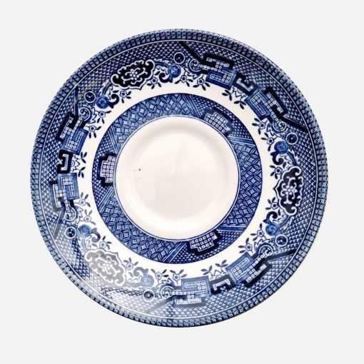 Tazón Inglés Willow Blue con plato Churchill - Imagen 2