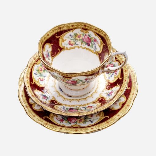 Trío de Té Royal Albert Lady Hamilton