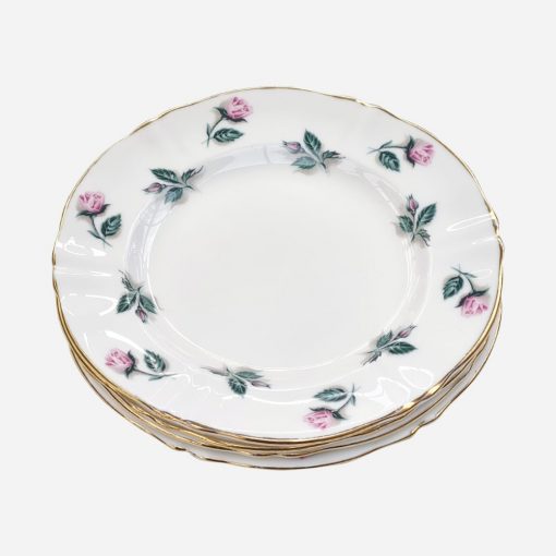 Juego de 4 Platos de Pan Ingleses Crown Staffordshire