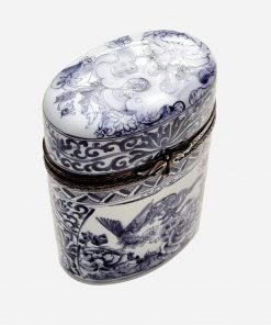 Caja de Porcelana Francesa Limoges Cierre de Plaqué
