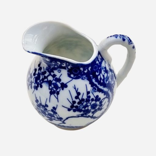 Cremero Japonés Tokusai Vintage Sakura Blue & White