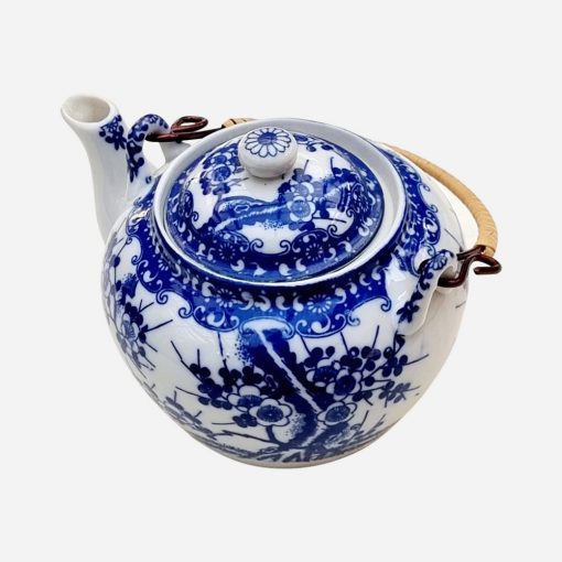 Tetera Individual Japonesa Tokusai Vintage Sakura Blue & White - Imagen 3