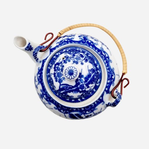 Tetera Individual Japonesa Tokusai Vintage Sakura Blue & White - Imagen 2
